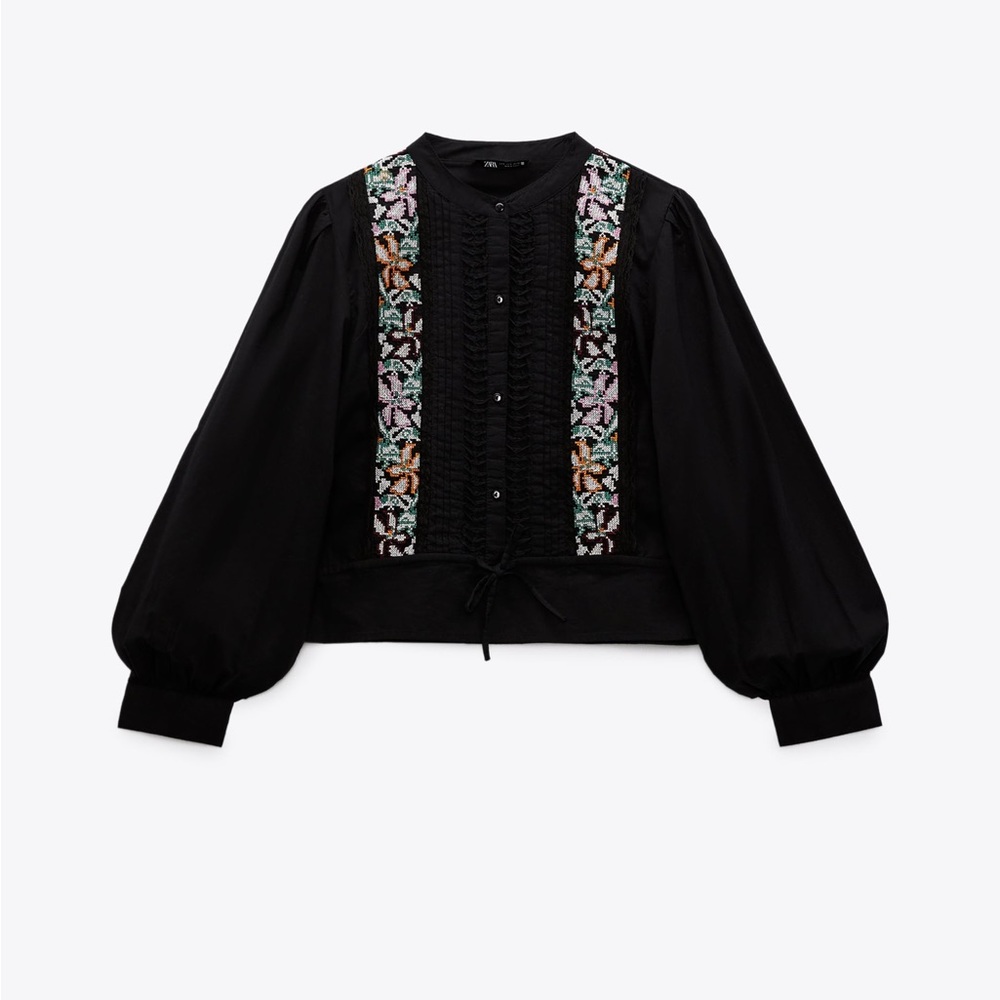 ZARA Embroidered Blouse